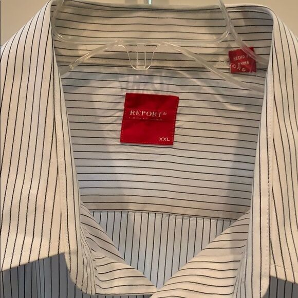 Report Collection White Button Down Dress Shirt Size 2XL - Picture 1 of 3